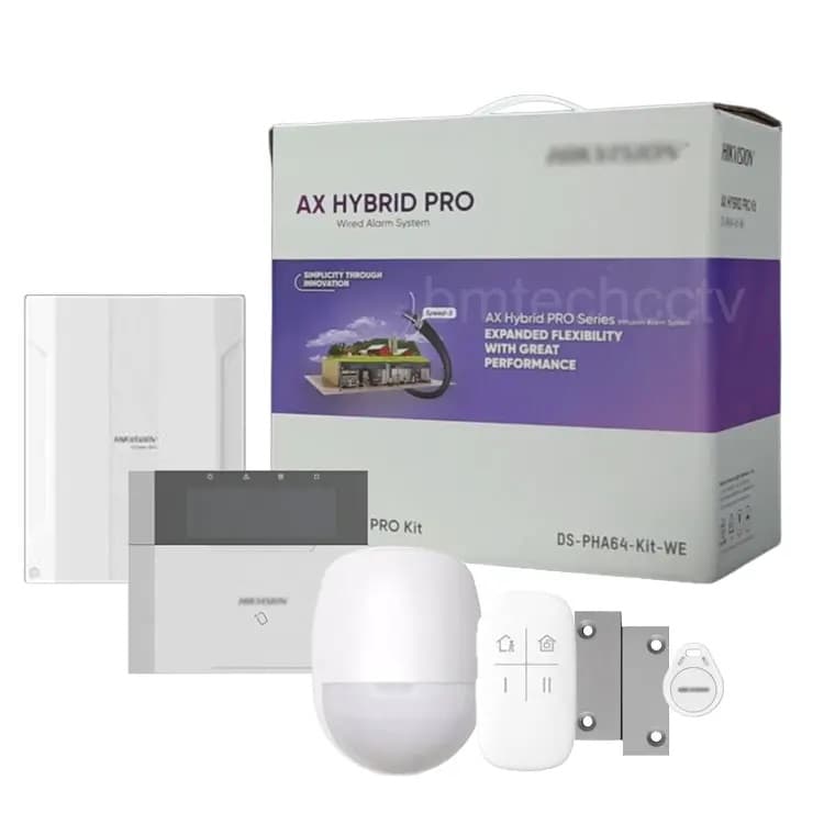 KIT DE ALARMA AX HIBRIDA PRO DE 56 ZONAS CABLEADA HIKVISION